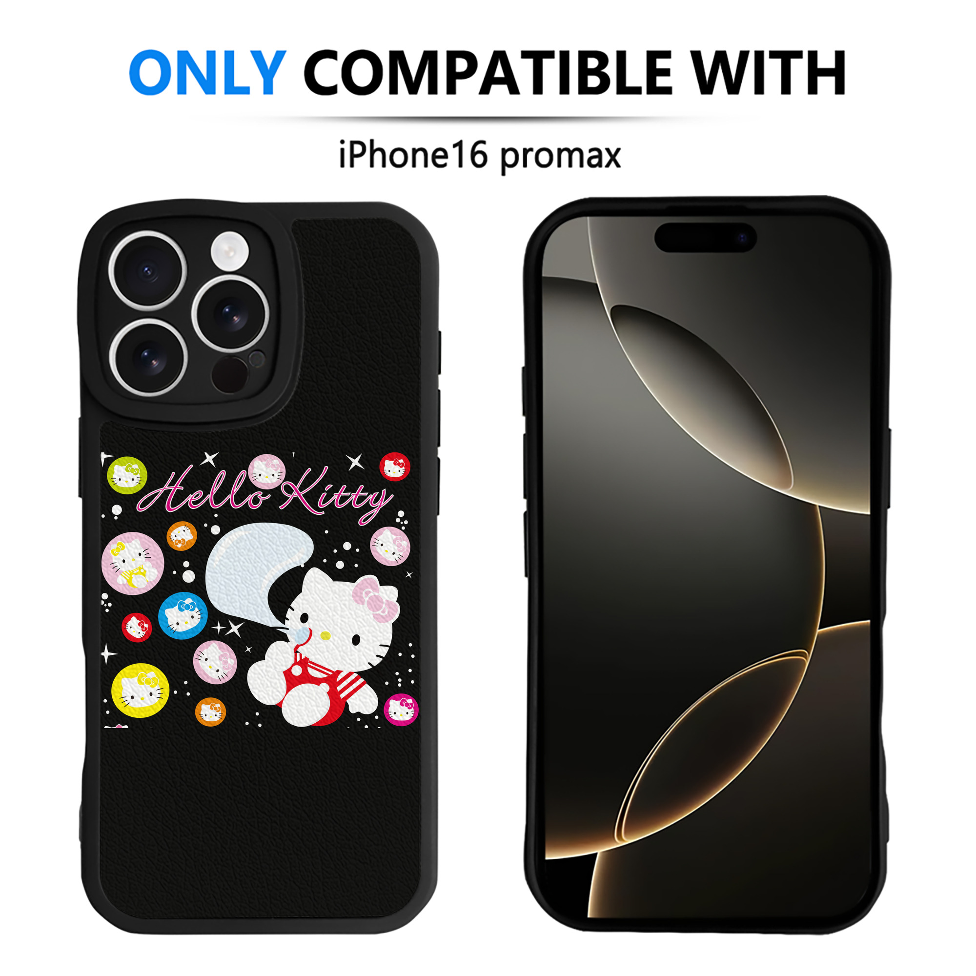 （画像用） Hello Kitty ハローキティ 【iPhone 16シリーズ対応】シリコンスマホケース（レザー調） 材質：シリコン